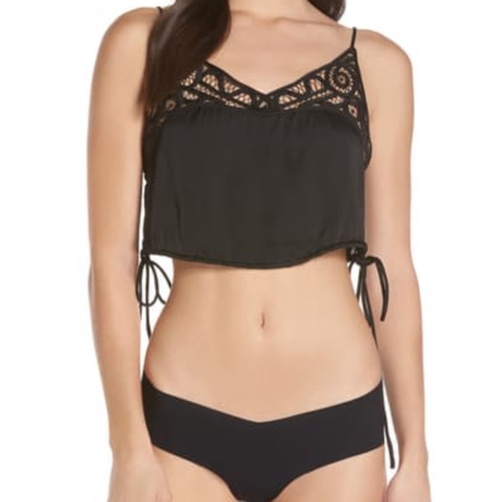 Free People
Blouson Satin Crop Top